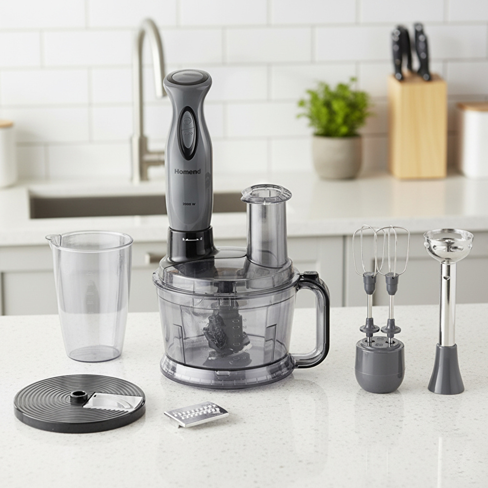 Homend Functionall 2851H Mutfak Robotu Antrasit Siyah görseli 1