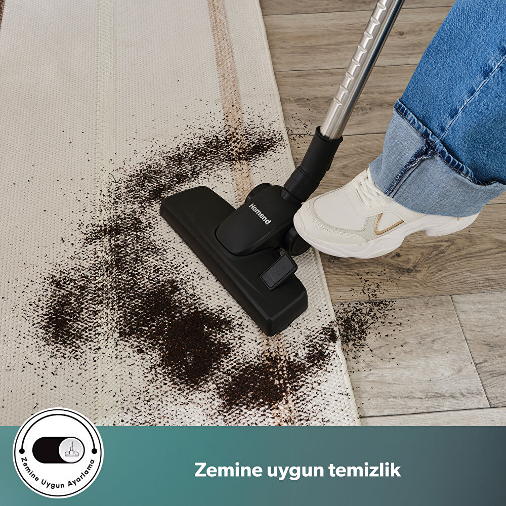 Homend Dustroyer 1255H Yatay Süpürge Mor Siyah thumbnail 5