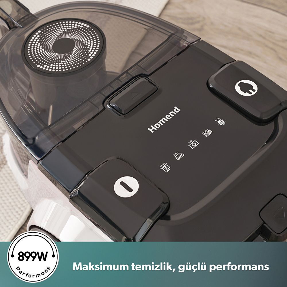 Homend Dustroyer 1255H Yatay Süpürge Beyaz görseli 3