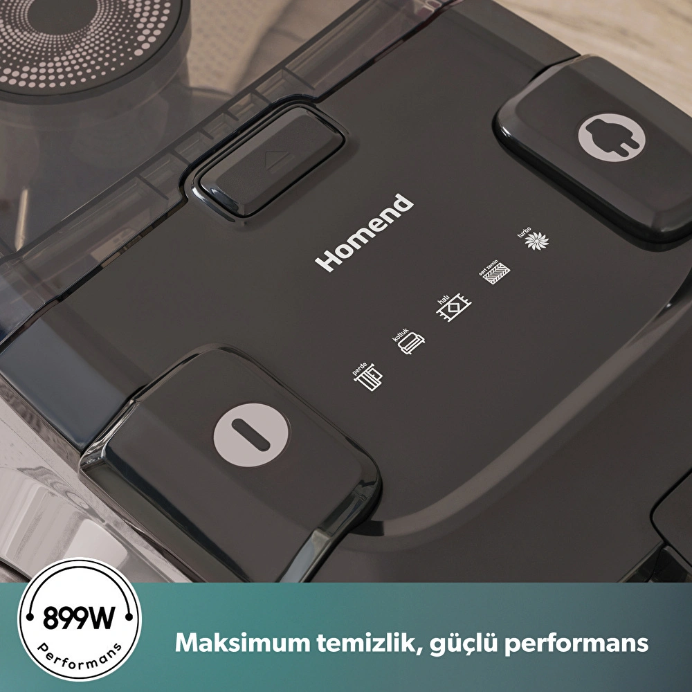 Homend Dustroyer 1255H Yatay Süpürge Antrasit görseli 3