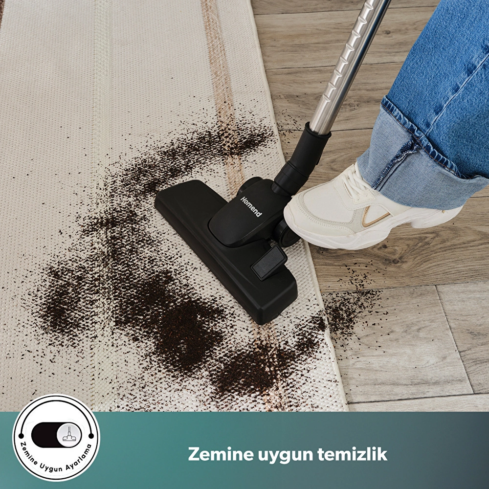 Homend Dustroyer 1255H Yatay Süpürge Buz Mavisi görseli 5
