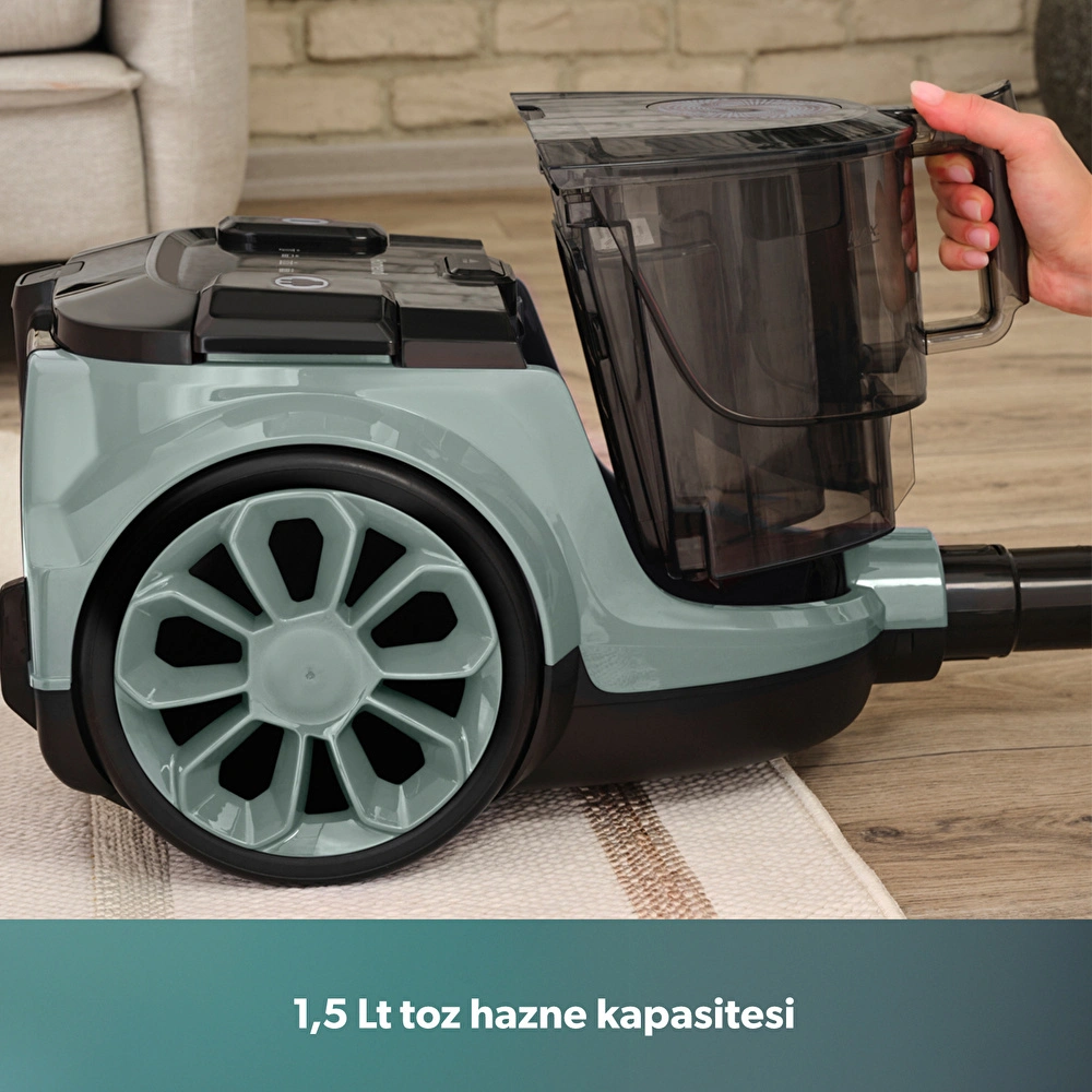 Homend Dustroyer 1255H Yatay Süpürge Su Yeşili görseli 7