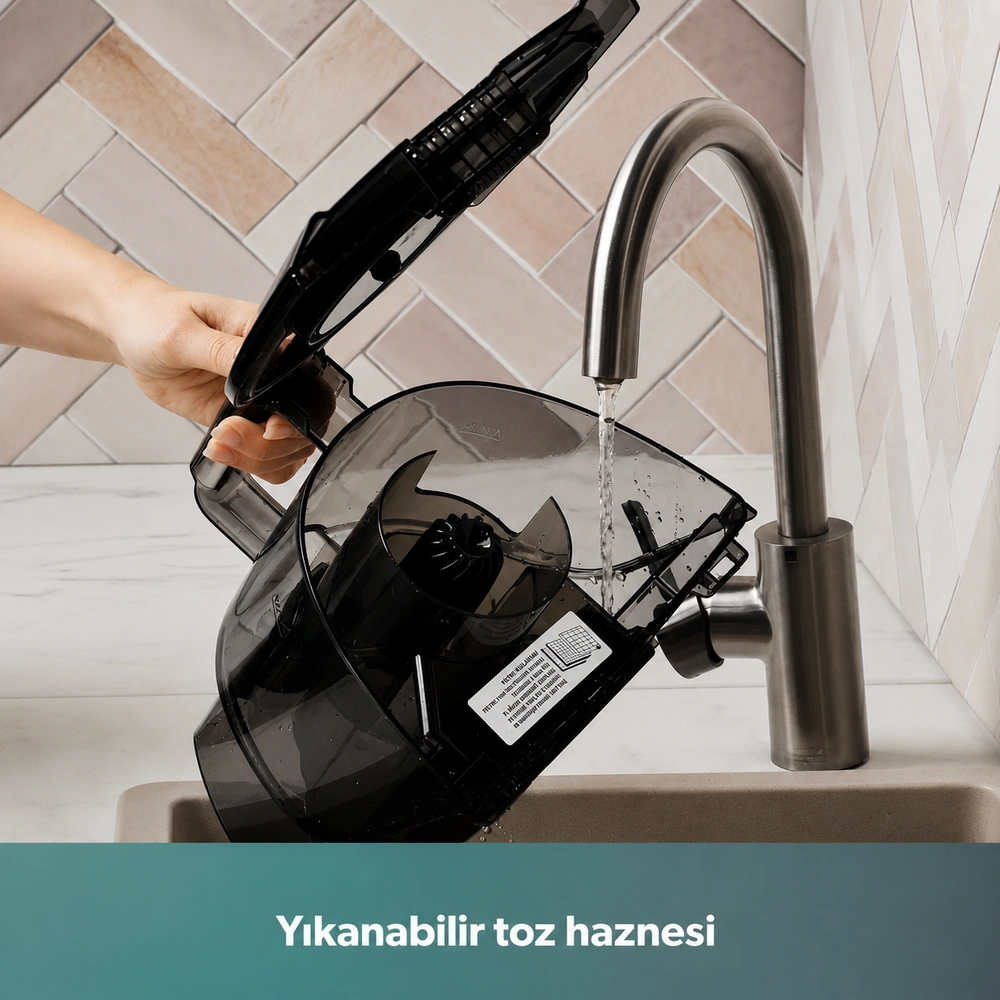 Homend Dustroyer 1255H Yatay Süpürge Siyah görseli 10