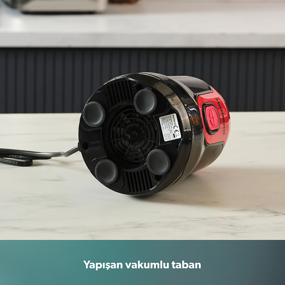 Homend Mixfresh 7026H Kişisel Smoothie Blender Siyah Kırmızı görseli 9