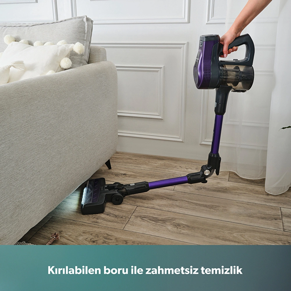 Homend Dustrider 1266H Dikey Süpürge Mor görseli 5