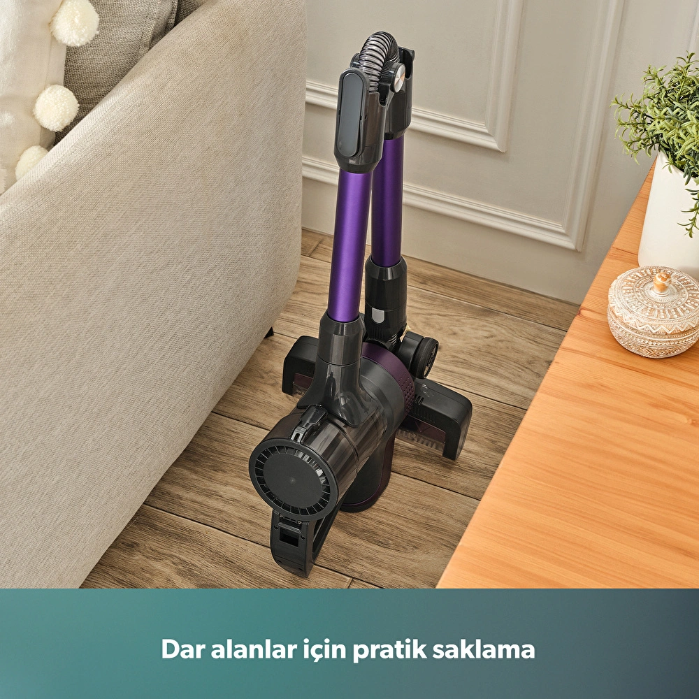 Homend Dustrider 1266H Dikey Süpürge Mor görseli 11