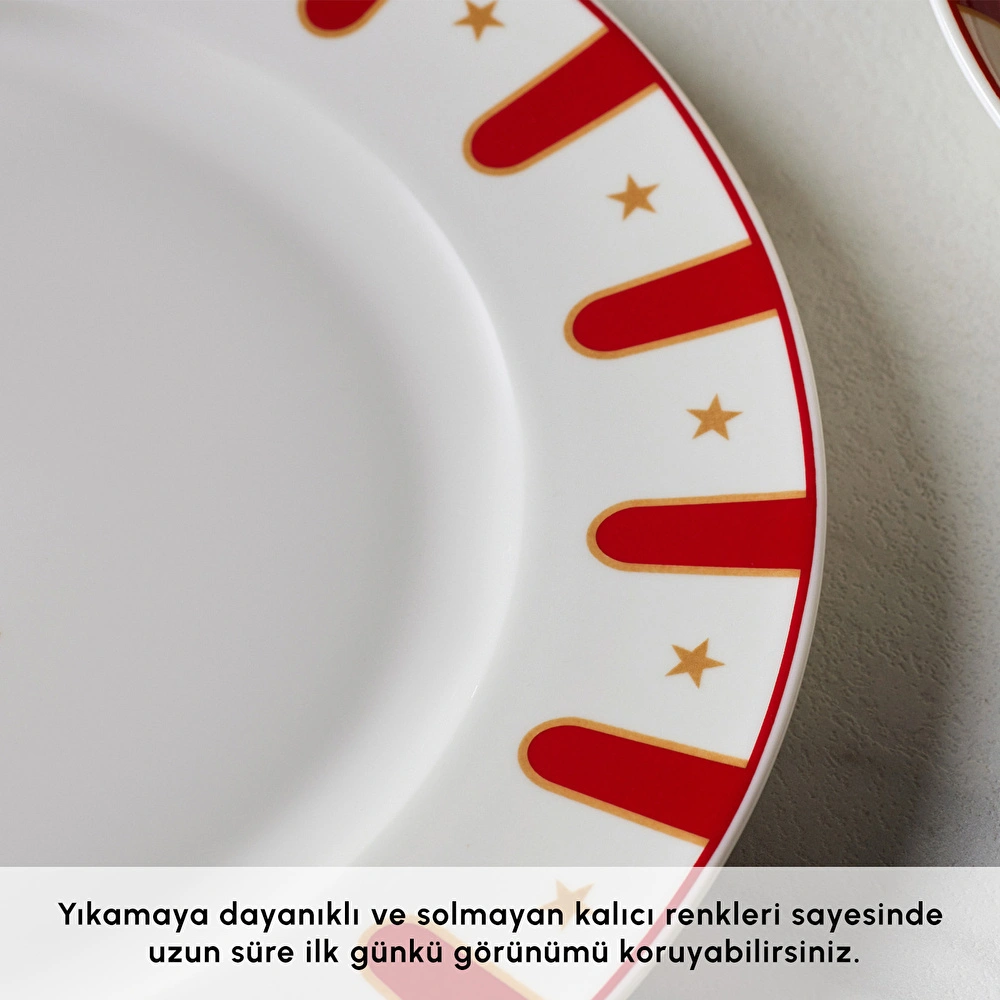 Karaca x Galatasaray Lisanslı Forever Bone 24 Parça 6 Kişilik Yemek Takımı görseli 7