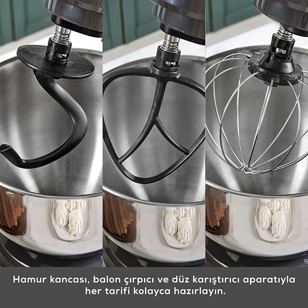 Emsan Maestrochef Stella Hamur Yoğurma Makinesi Space Gray  5L görseli 3