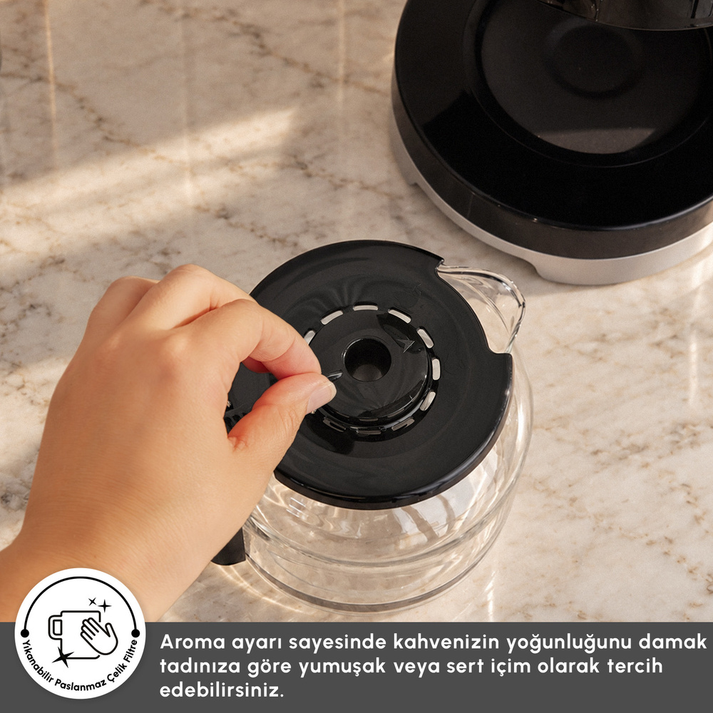 Emsan Retro Filtre Kahve Makinesi Black görseli 9