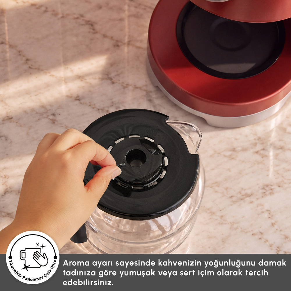 Emsan Retro Filtre Kahve Makinesi Ruby görseli 8