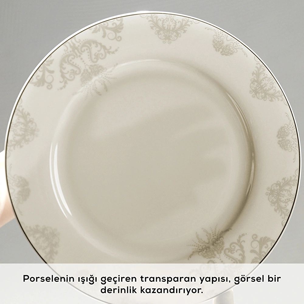 Emsan Elegance Bone Siena 53 Parça 12 Kişilik Yemek Takımı Gold görseli 7