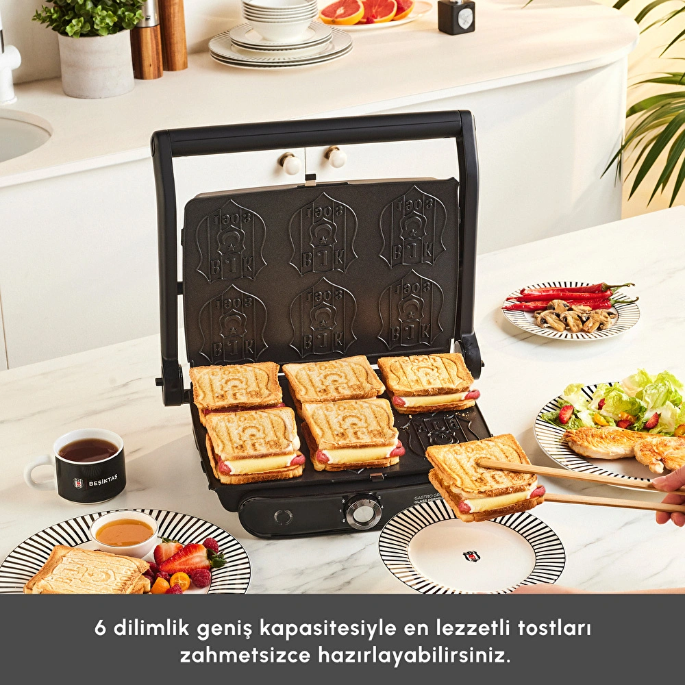 Karaca x Beşiktaş Lisanslı Taraftar Logo Plakalı Tost Makinesi görseli 4