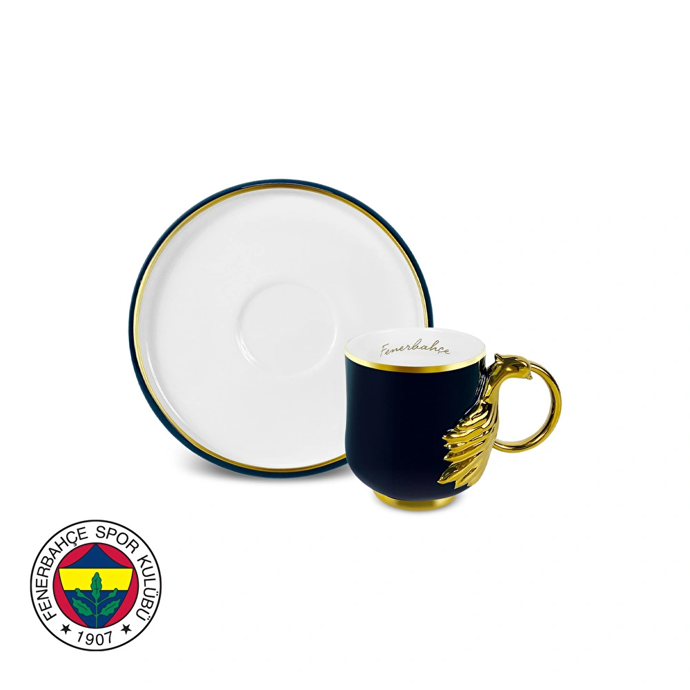 Karaca x Fenerbahçe Lisanslı 2 Kişilik Kahve Fincan Takımı 90 ml görseli 1
