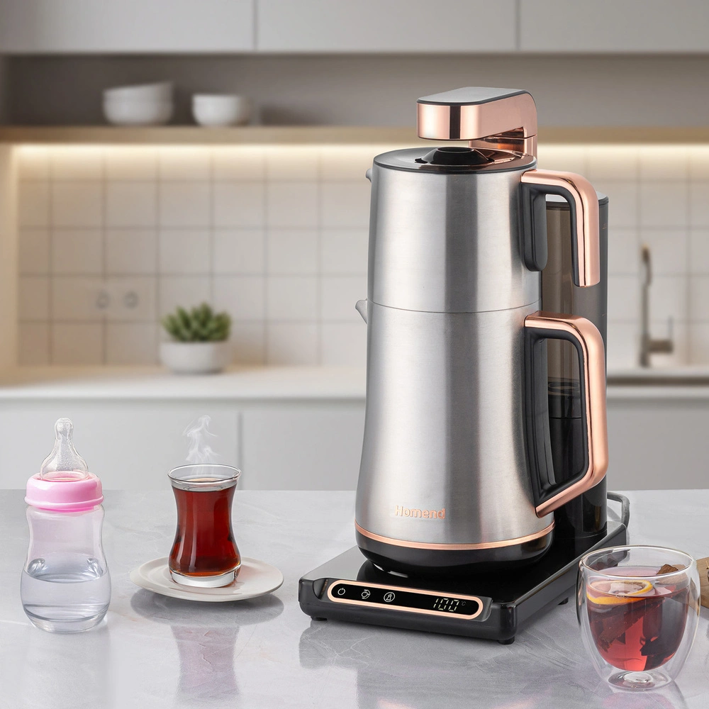 Homend Teabot 1785H Konuşan Otomatik Çay Makinesi Bakır görseli 1