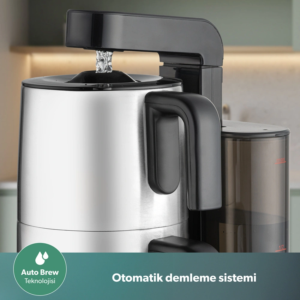 Homend Teabot 1786H Konuşan Otomatik Çay Makinesi Siyah görseli 5