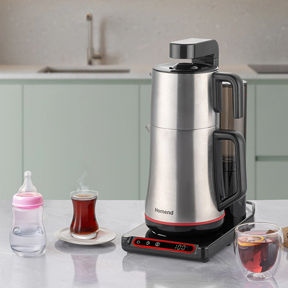 Homend Teabot 1786H Konuşan Otomatik Çay Makinesi Siyah görseli 1