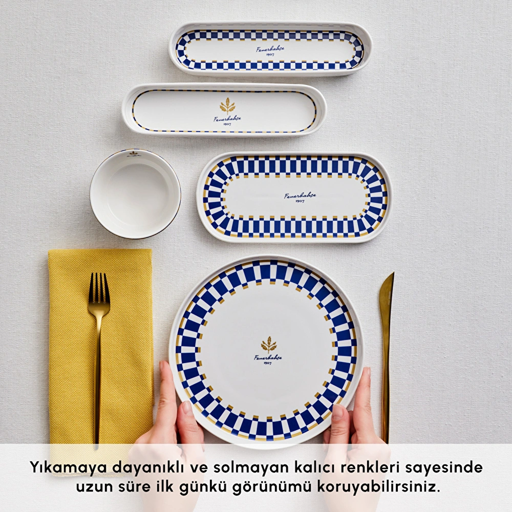 Karaca x Fenerbahçe Lisanslı Forever Bone 14 Parça 6 Kişilik Kahvaltı Takımı görseli 7