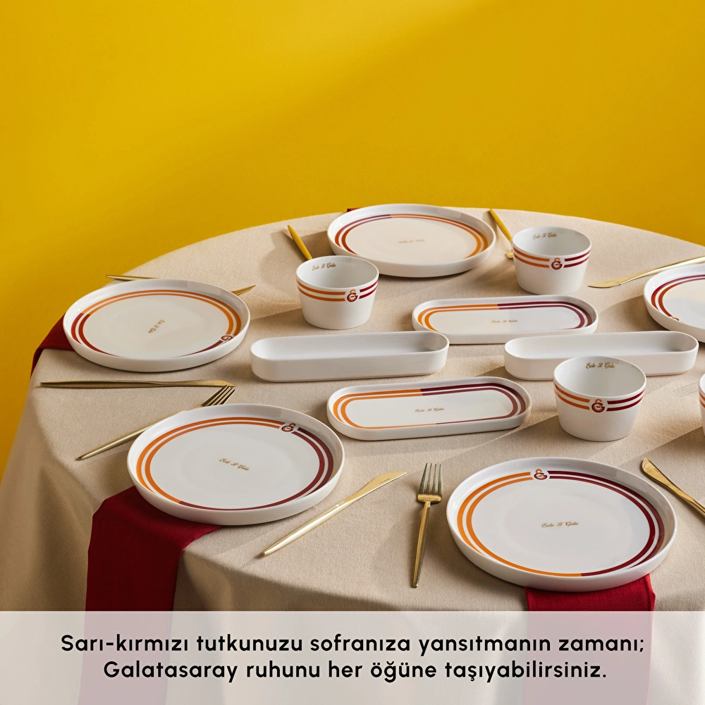 Karaca x Galatasaray Lisanslı Forever Bone 14 Parça 6 Kişilik Kahvaltı Takımı görseli 4