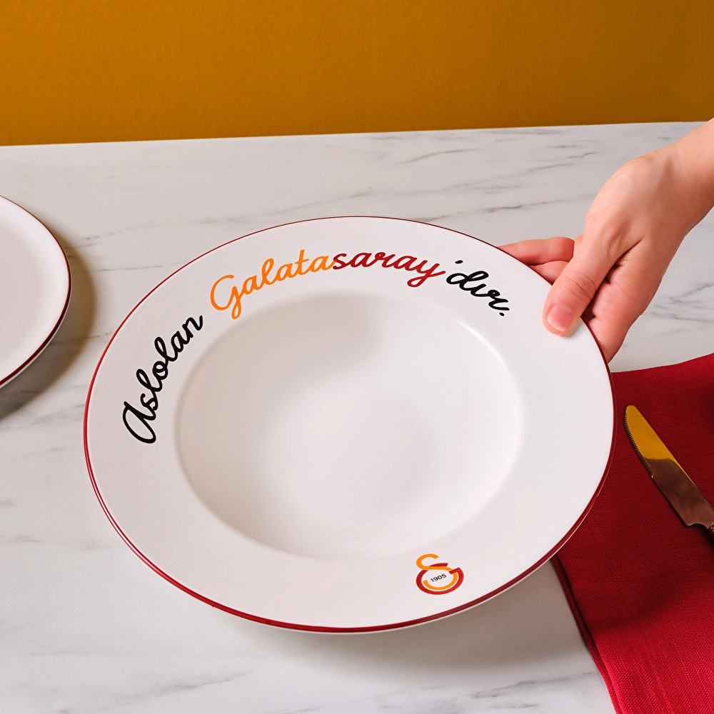 Karaca x Galatasaray Lisanslı Makarna Tabağı 27 cm görseli 6