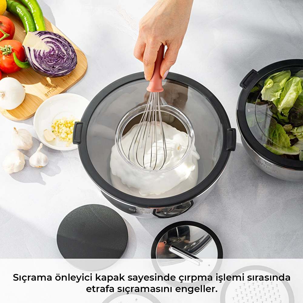 Emsan Cemre 8 Parça Rendeli Karıştırma ve Saklama Kabı görseli 5