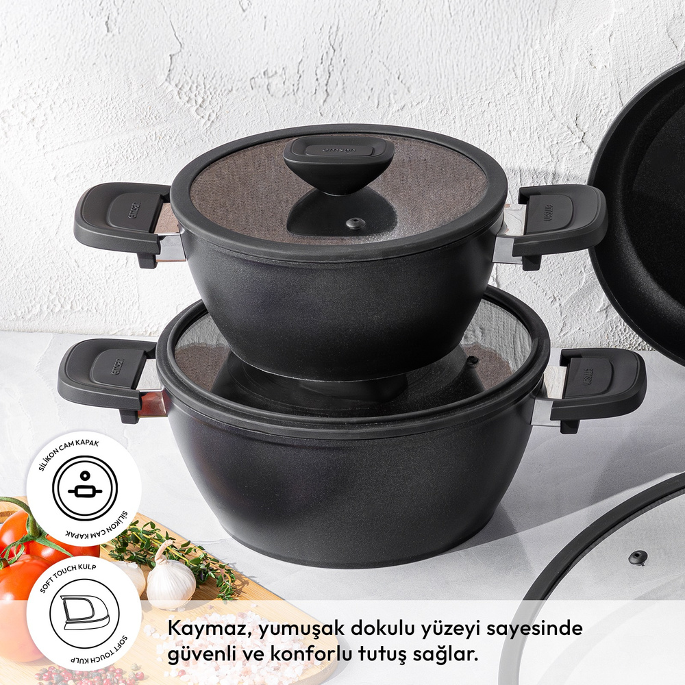 Emsan Diamente 7 Parça Tencere Seti görseli 3