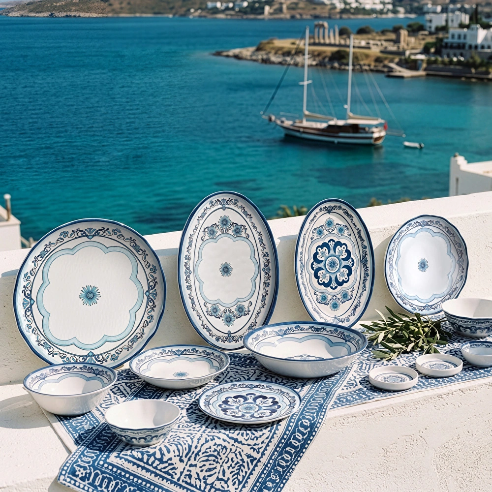 Karaca Blue Harmony Melamin Çerezlik 8 cm görseli 6