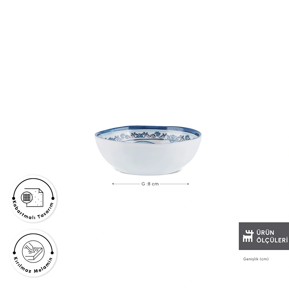 Karaca Blue Harmony Melamin Çerezlik 8 cm görseli 2
