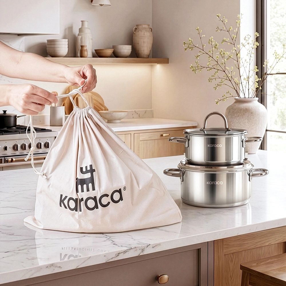 Karaca Powersteel 316+ Platinum 15 Parça Tencere Seti görseli 3