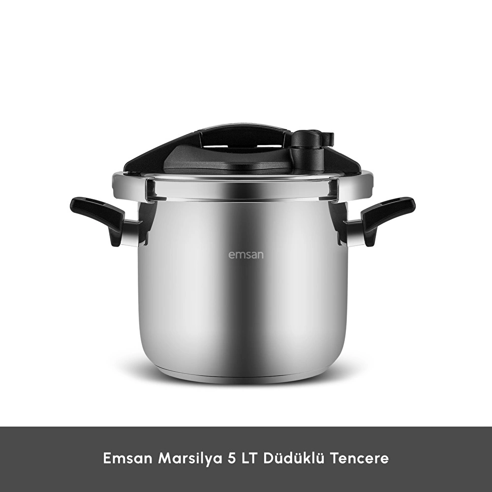 Emsan Marsilya İndüksiyon Tabanlı Düdüklü Tencere 5 Litre görseli 3