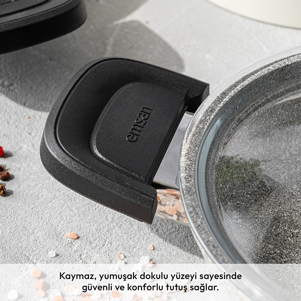 Emsan Fortis Granit 6 Parça Sahan Set Gri görseli 3