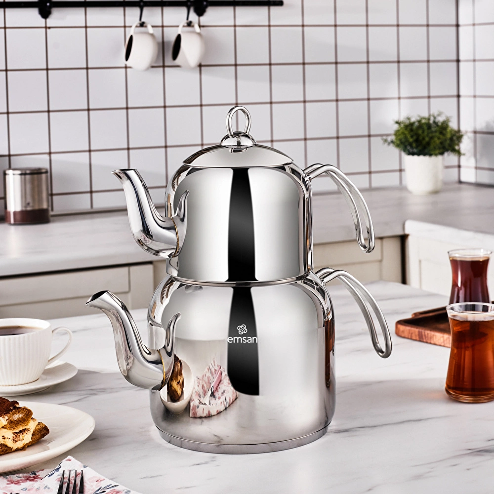 Emsan Bade Devrilmez Maxi Çaydanlık Takımı  1,8L & 3,3L görseli 4