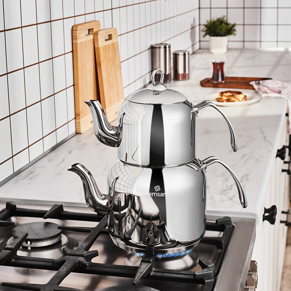 Emsan Bade Devrilmez Maxi Çaydanlık Takımı  1,8L & 3,3L görseli 2