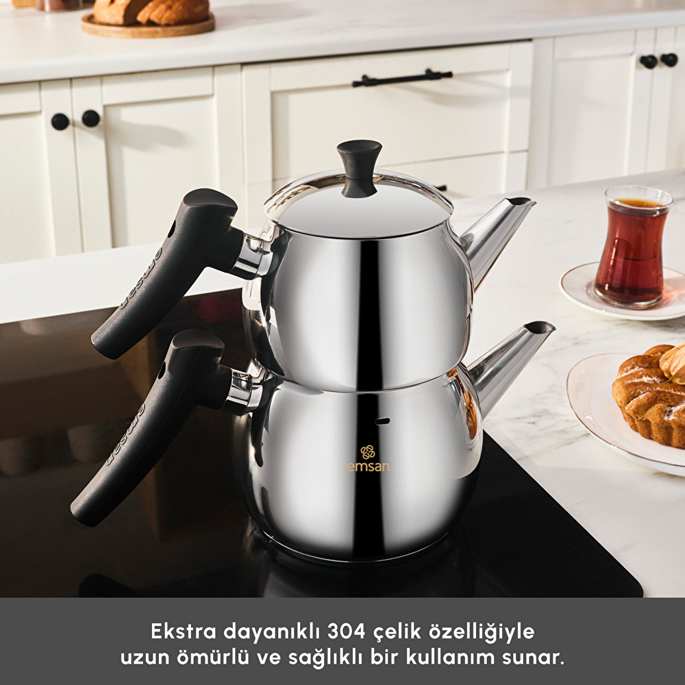Emsan Alim Midi Çaydanlık Takımı 1 L & 1,6 L görseli 3