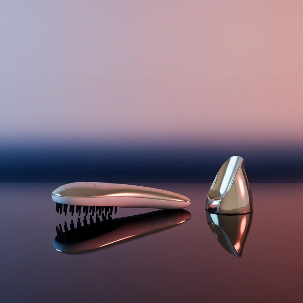 Glame Hair Light Pro Comb - Kırmızı Işık Terapili Saç Derisi Masaj Tarağı | Dökülme Karşıtı & Saç Bakım Cihazı görseli 1