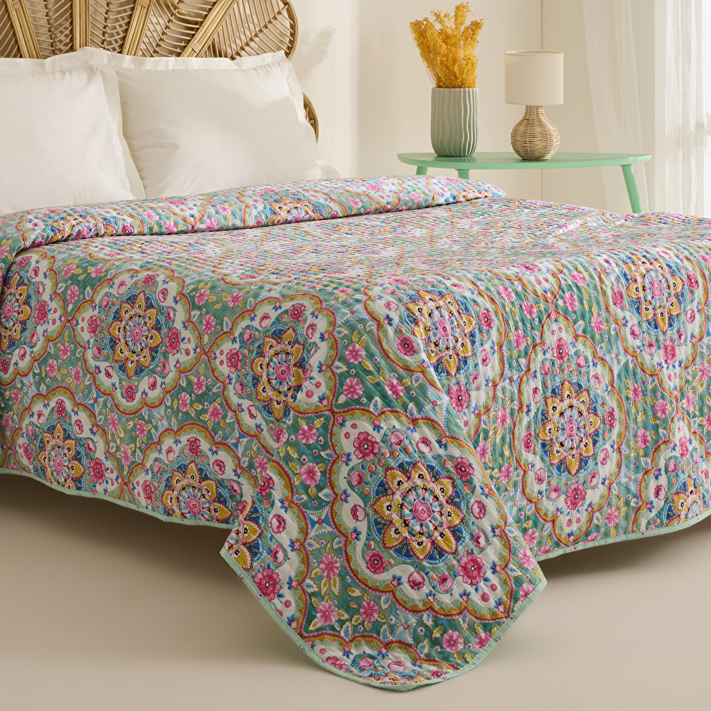Karaca Home Luna Çok Amaçlı Çift Kişilik Yatak Örtüsü Multicolor görseli 3
