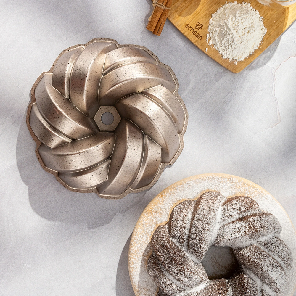Emsan Golden Slice Döküm Kek Kalıbı 25 cm görseli 2