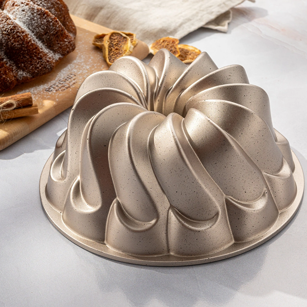 Emsan Golden Flora Döküm Kek Kalıbı 25 cm görseli 3
