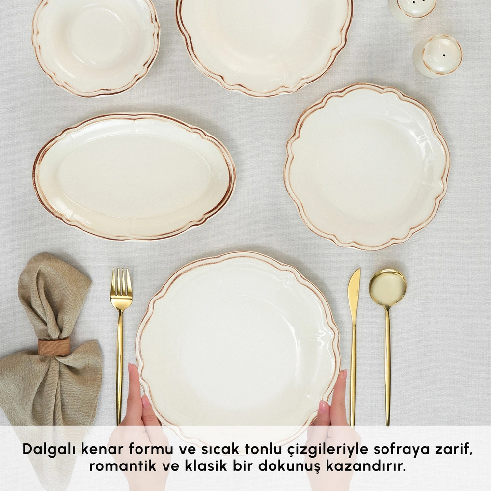 Emsan Antik 36 Parça 8 Kişilik Yemek Takımı görseli 4