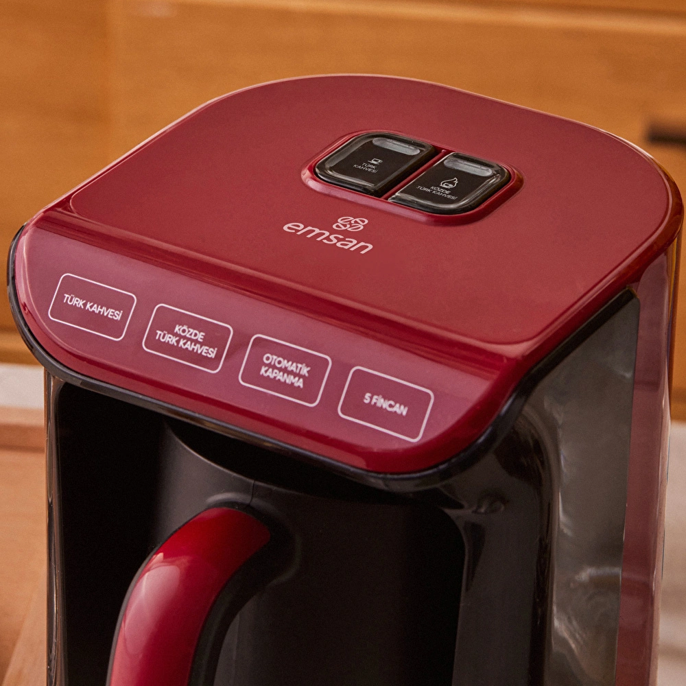 Emsan Közde Türk Kahve Makinesi Cherry Red görseli 2
