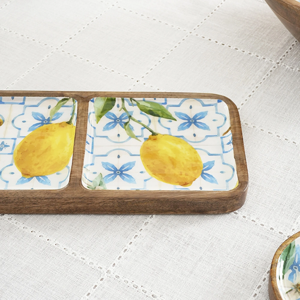 Karaca Home Mango Lemon 3'lü Çerezlik 42x14x2,5 cm görseli 2