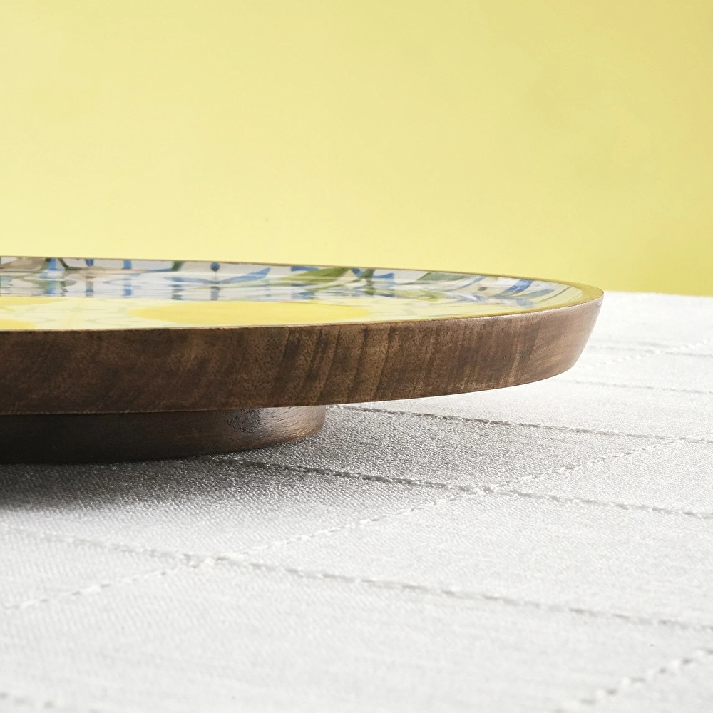 Karaca Home Mango Lemon Ayaklı Servislik 29x29x4 cm görseli 2
