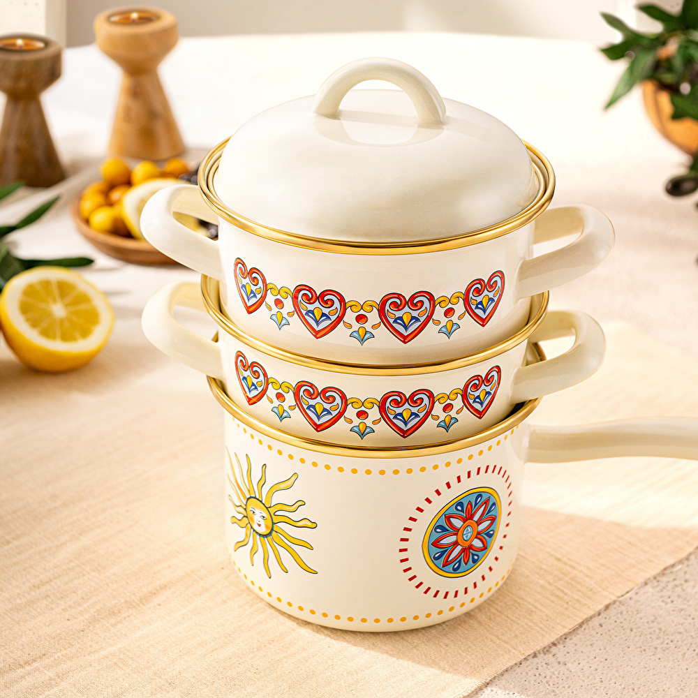 Emsan Solemar Emaye Midi Set 14 cm görseli 6