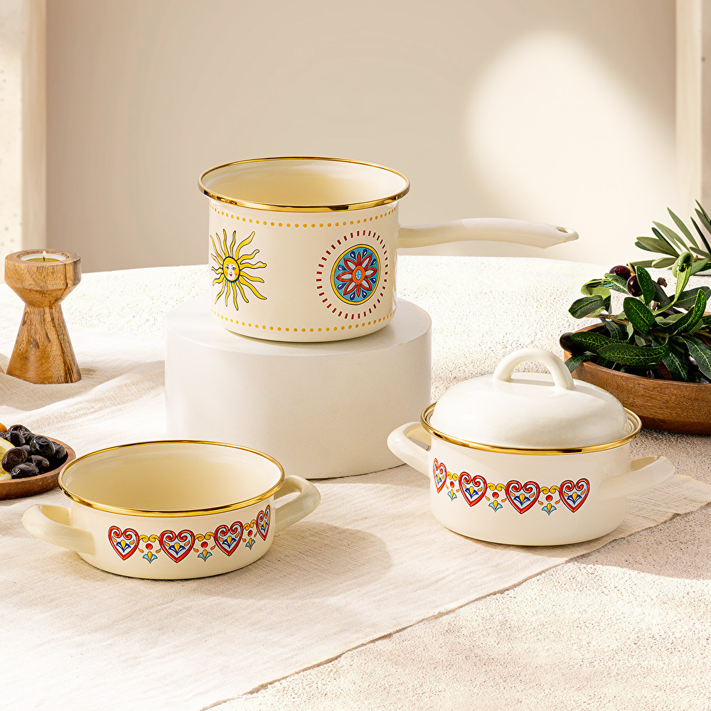 Emsan Solemar Emaye Midi Set 14 cm görseli 7
