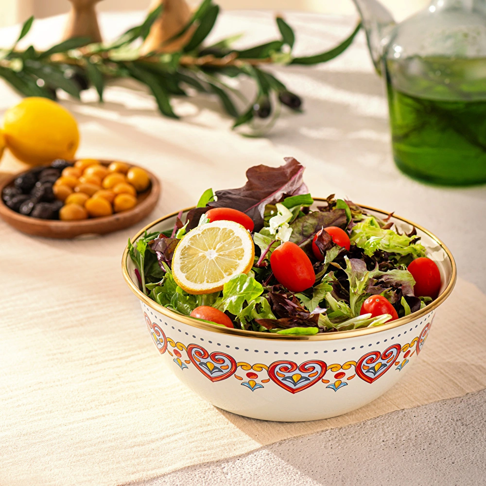 Emsan Solemar Emaye Salata Kasesi 20 cm görseli 4