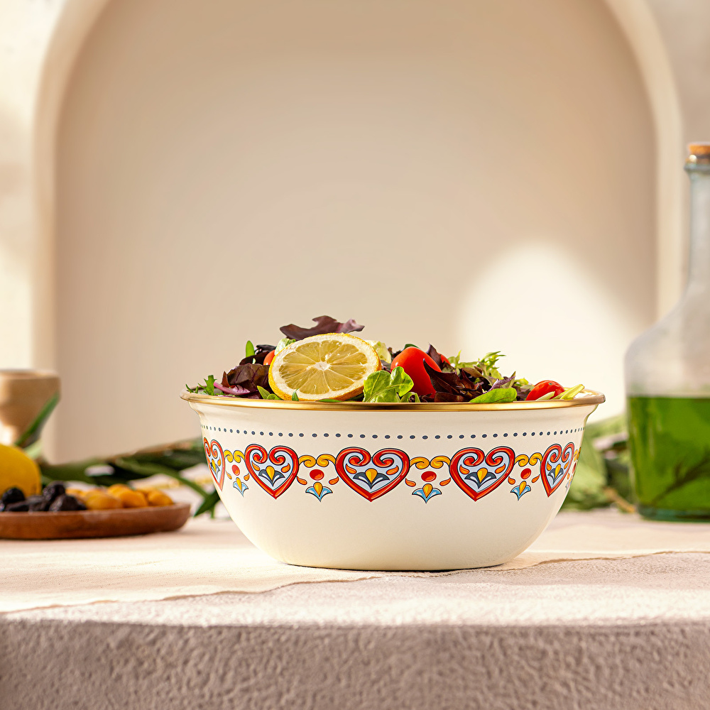 Emsan Solemar Emaye Salata Kasesi 20 cm görseli 5