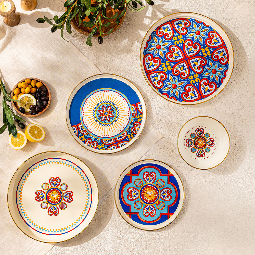 Emsan Solemar Emaye Pasta Tabağı 21 cm görseli 5