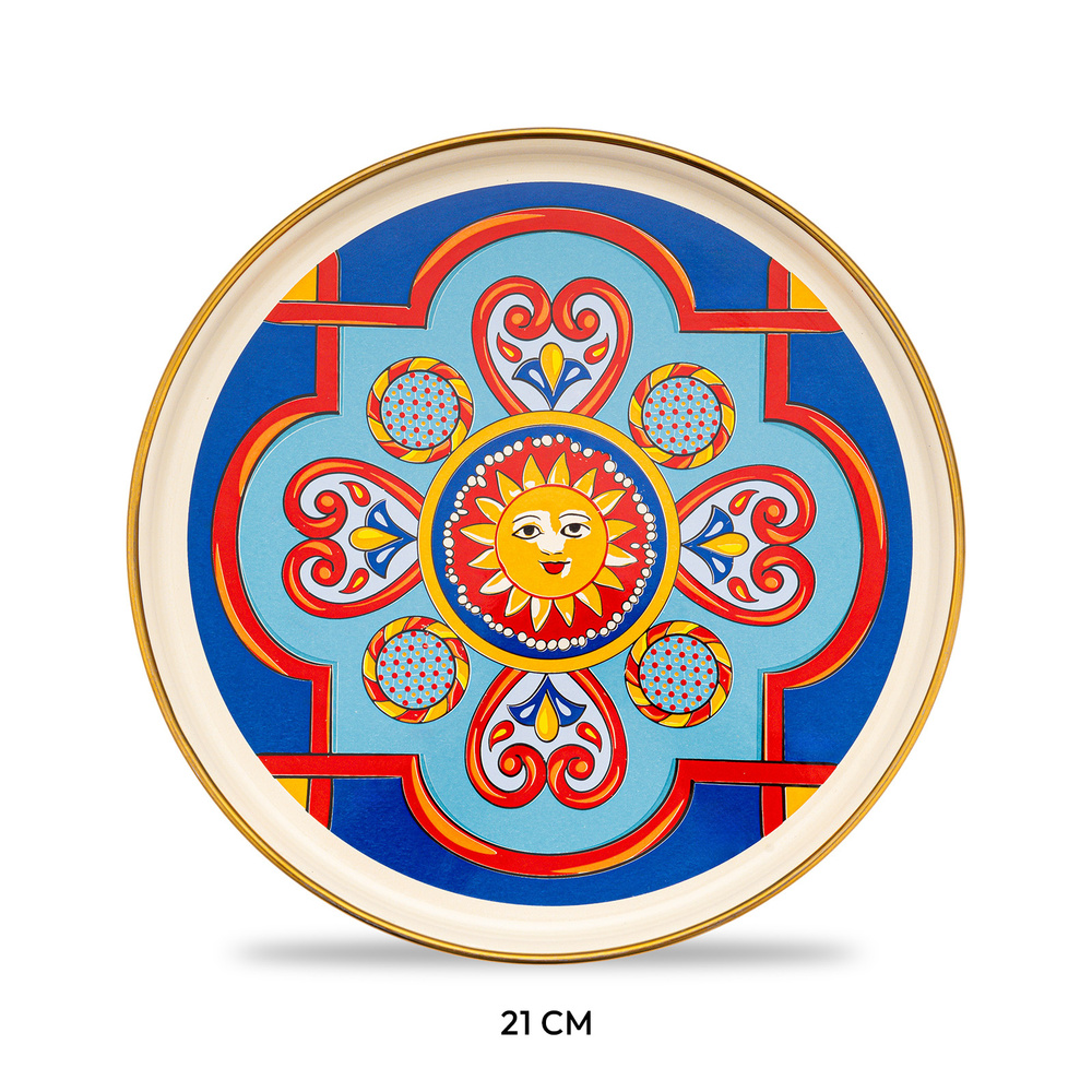 Emsan Solemar Emaye Pasta Tabağı 21 cm görseli 6