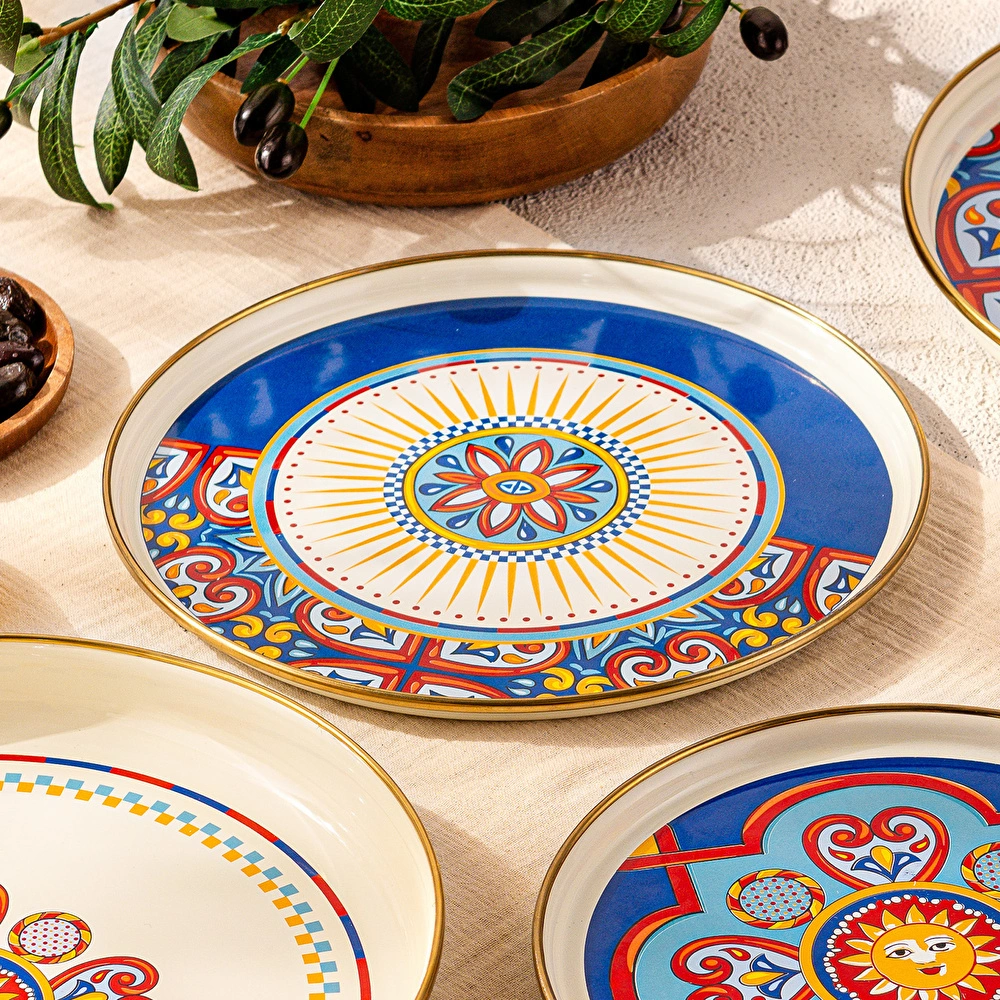 Emsan Solemar Emaye Servis Tabağı 26 cm görseli 3