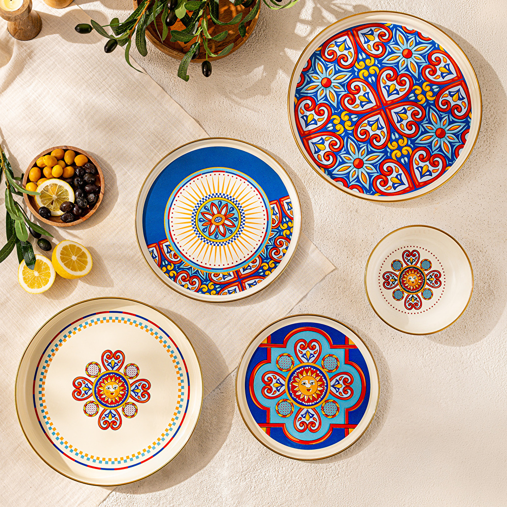 Emsan Solemar Emaye Servis Tabağı 26 cm görseli 4
