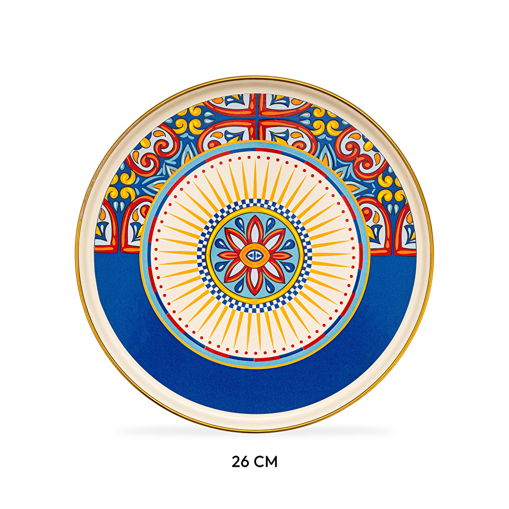 Emsan Solemar Emaye Servis Tabağı 26 cm görseli 5